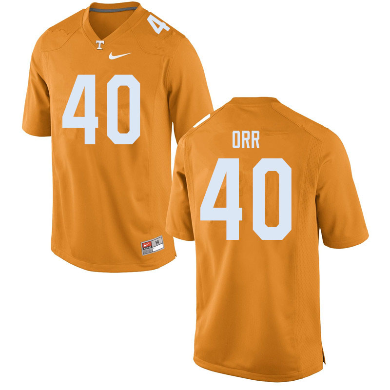 Men #40 Fred Orr Tennessee Volunteers College Football Jerseys Sale-Orange